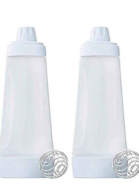 Batter Mixer & Dispenser Bottle with Mixing Balls 2 Pack Brand New